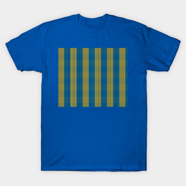 Blue / Yellow / Green "Fabric" lines pattern - version two T-Shirt by wagnerps